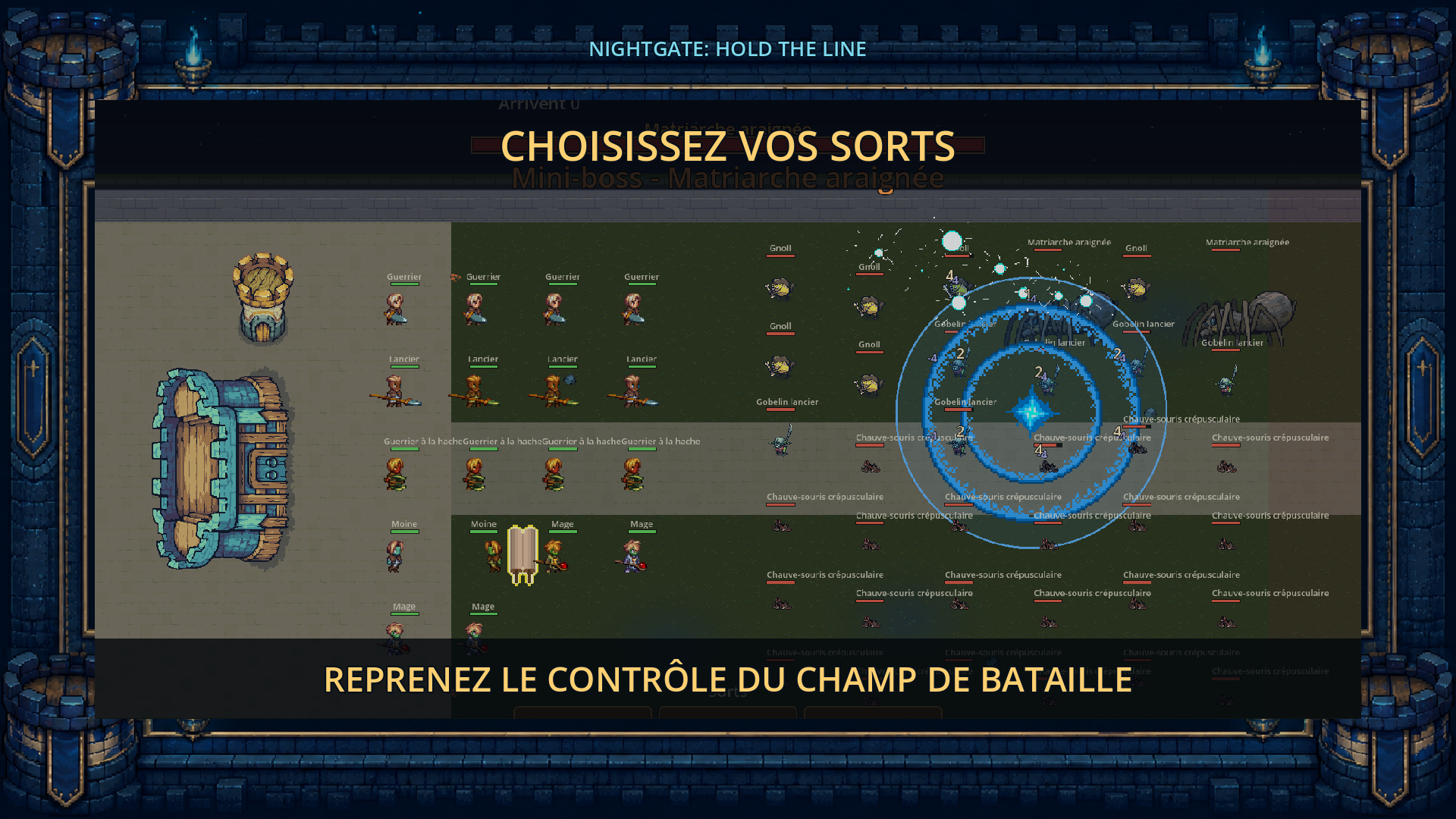 Sorts lancés pendant une bataille nocturne de Nightgate