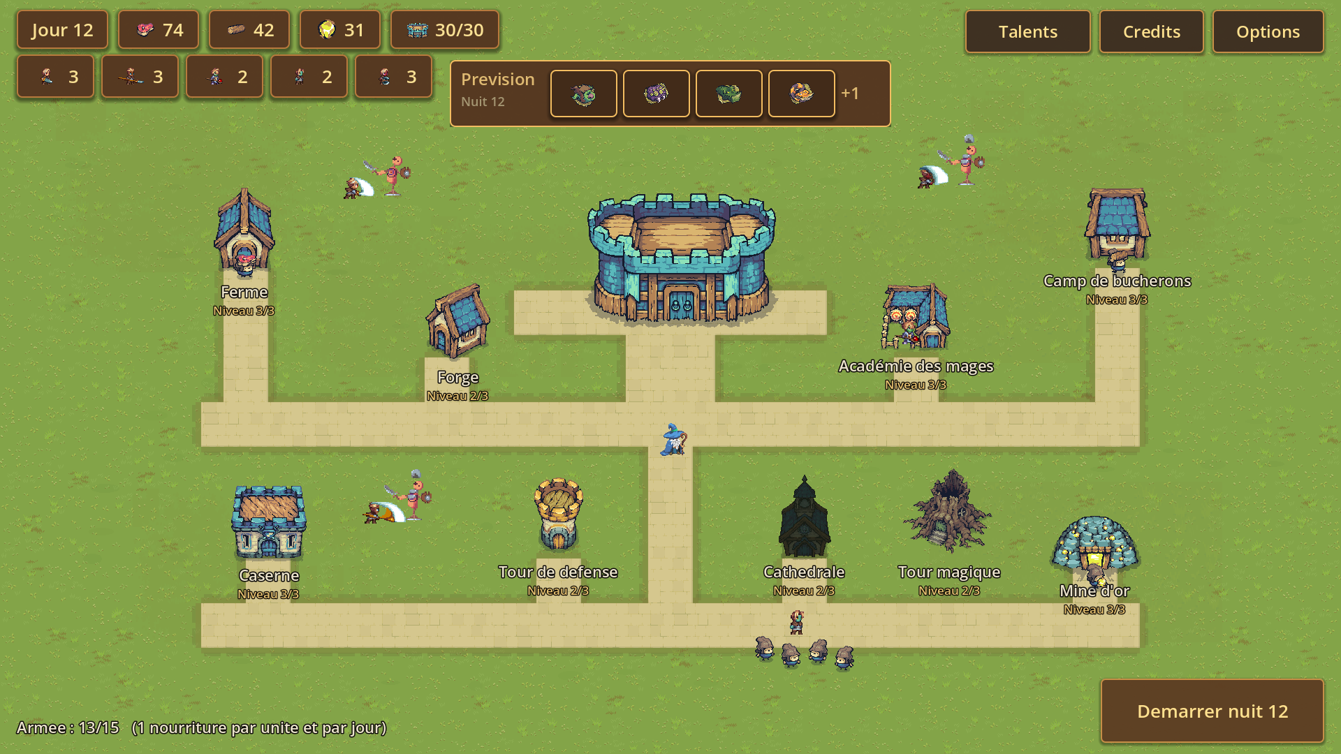 Village de Nightgate pendant la phase de jour